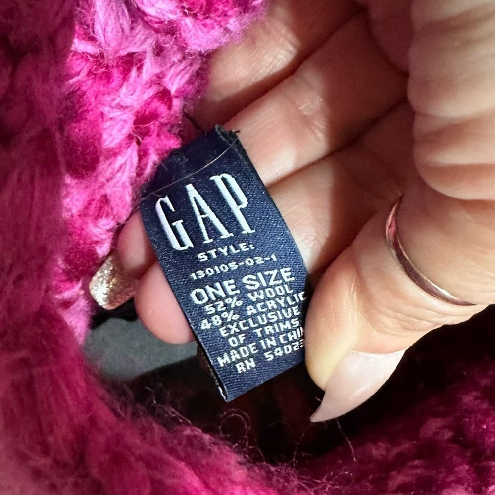 Vintage GAP Pink Crochet Knit Crossbody Bag Y2K Boho Festival Shoulder Purse - Picture 8 of 11